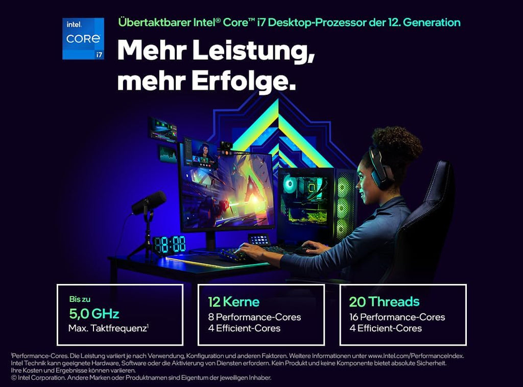 Intel Core I7-12700K Gaming Desktop Processor with Integrated Graphics and 12 (8P+4E) Cores up to 5.0 Ghz Unlocked LGA1700 600 Series Chipset 125W