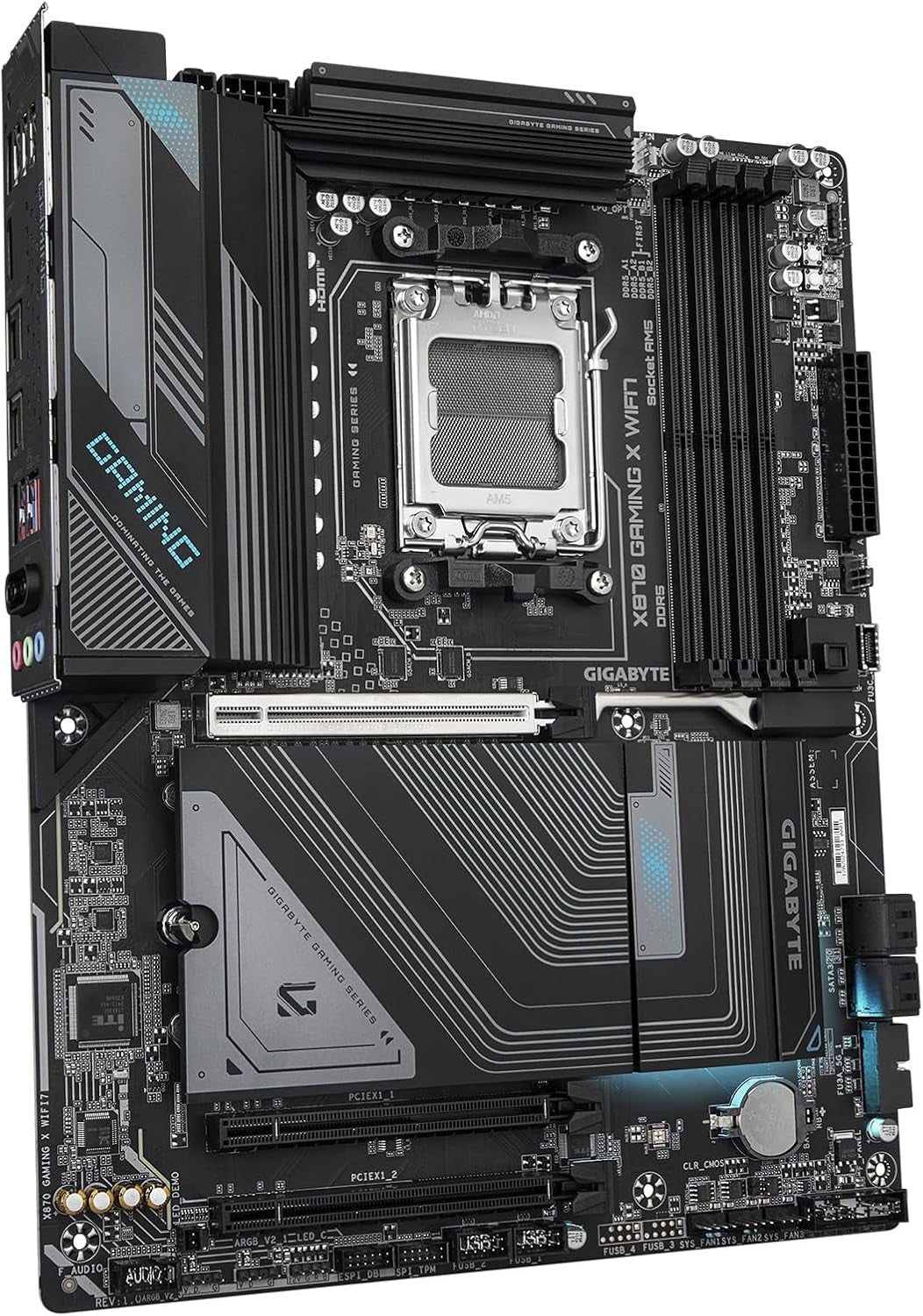 GIGABYTE X870 Gaming X WIFI7 AMD AM5 LGA 1718 Motherboard, ATX, DDR5, 3X M.2, Pcie 5.0, USB4, WIFI7, 2.5Gbe LAN, Ez-Latch, 5-Year Warranty