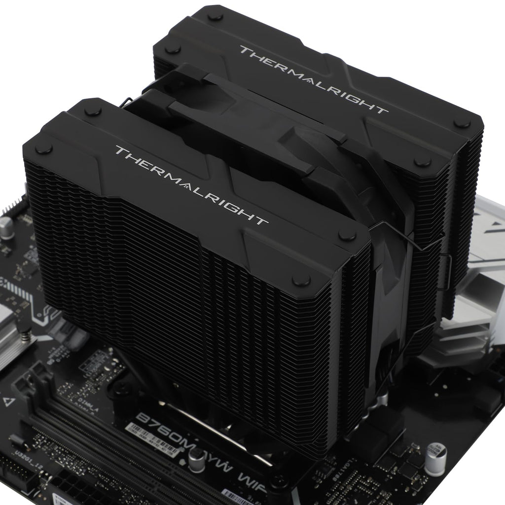 Peerless Assassin 120 MINI Black CPU Air Cooler, 6 Heat Pipes Dual Towers Cooler, with TL-D12B PWM Fans, Desktop PC Cooler for Intel LGA 1851/1700/1150/1151/1200/2011,AMD:AM4/AM5