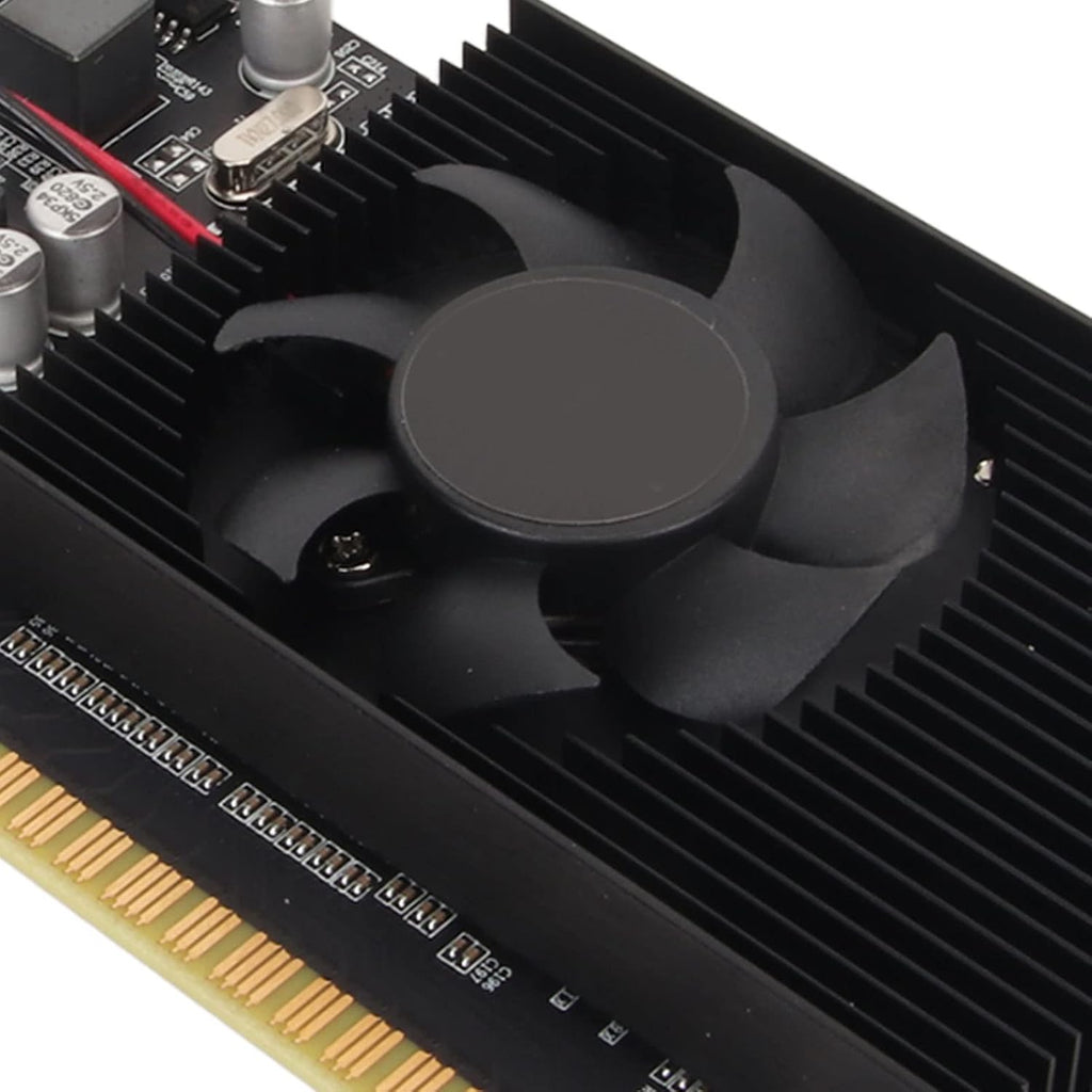 Graphics Card, GT610 1GB DDR3 64-Bit 1800Mhz PCI Express 2.0 Video Card with Single Fan Cooling, Supports HDMI VGA DVI for PC Desktop Computer