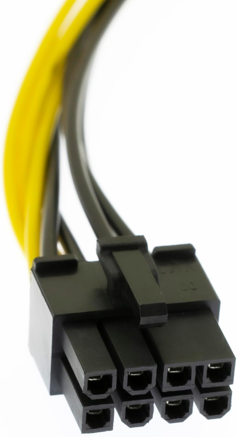 Dual 4 Pin Molex to ATX 8 Pin Video Card GPU Power Supply Cable 8.6''
