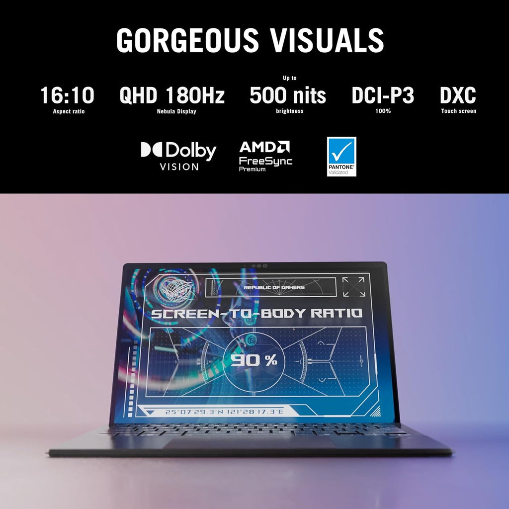 ASUS ROG Flow Z13 2.5K 180Hz 3Ms ROG Nebula Touchscreen 13.4" Convertible 2-In-1 Gaming Notebook AMD Ryzen AI MAX+ 395 32GB RAM 1TB SSD off Black