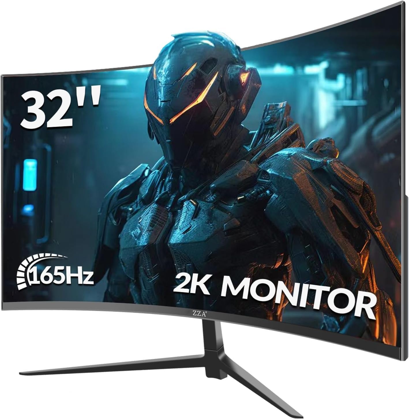 32 Inch Curved Monitor,1440P VA Screen 165Hz, 1500R Curved Gming Monitor,Computer Monitor 1Ms,Freesync & G-Sync, HDR10, 120% Srgb Coverage, DP/HDMI, PC Monitor VESA Mount Compatible