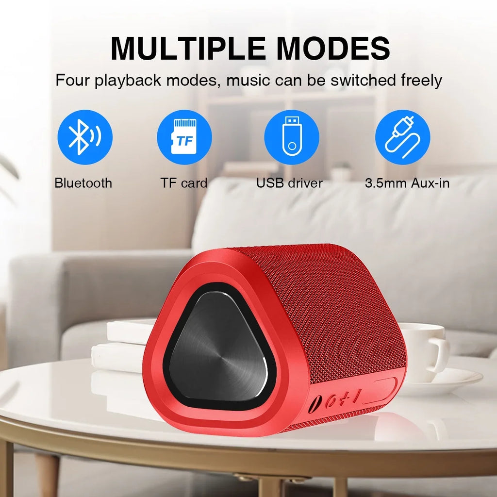 Hoey Portable Bluetooth Speaker,Ipx7 Waterproof Outdoor Speaker with 24Hr Playtime,Red