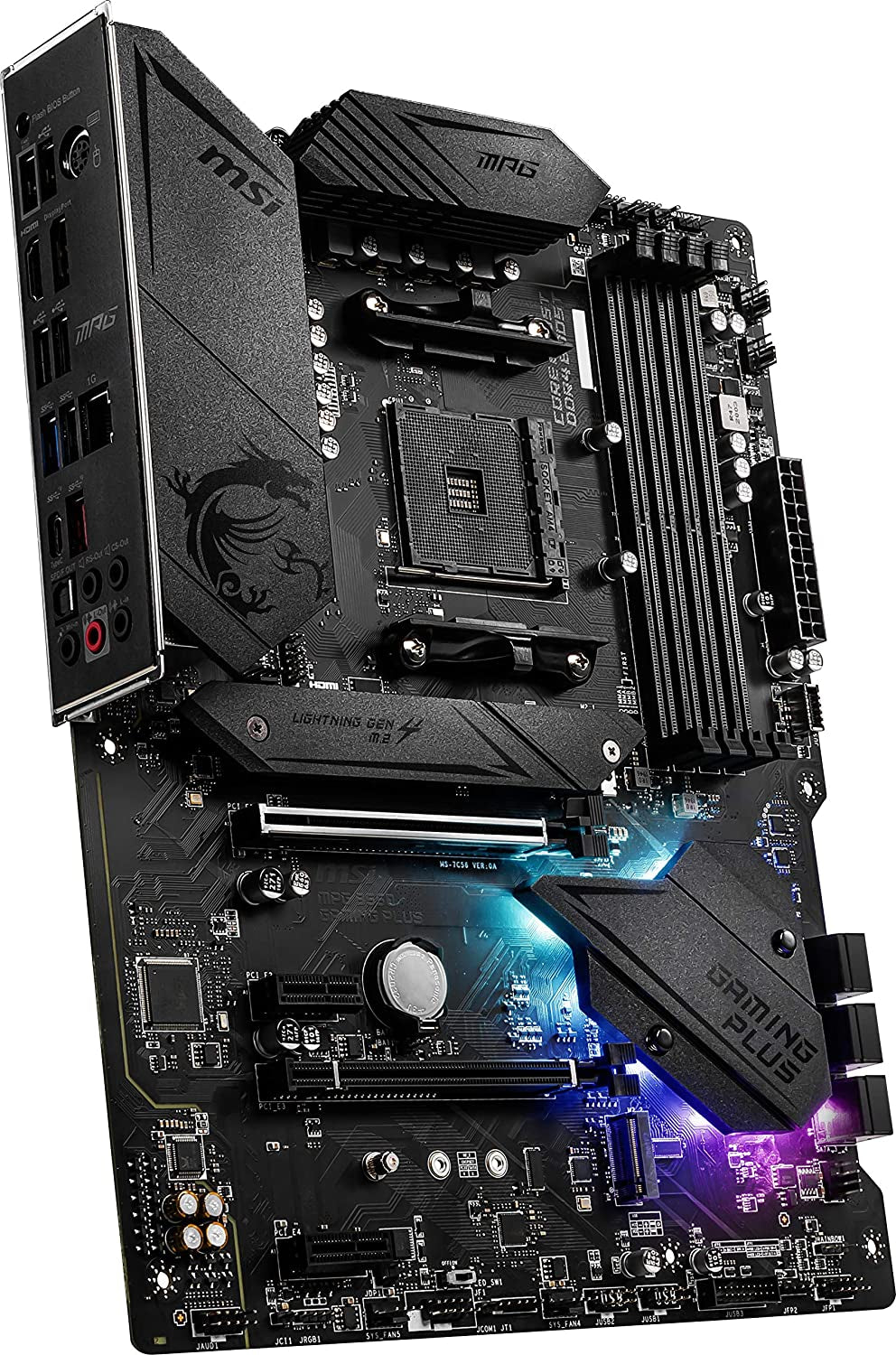 MSI MPG B550 Gaming plus Gaming Motherboard (AMD Ryzen 5000, AM4, DDR4, Pcie 4.0, SATA 6Gb/S, M.2, USB 3.2 Gen 2, HDMI/DP, ATX)