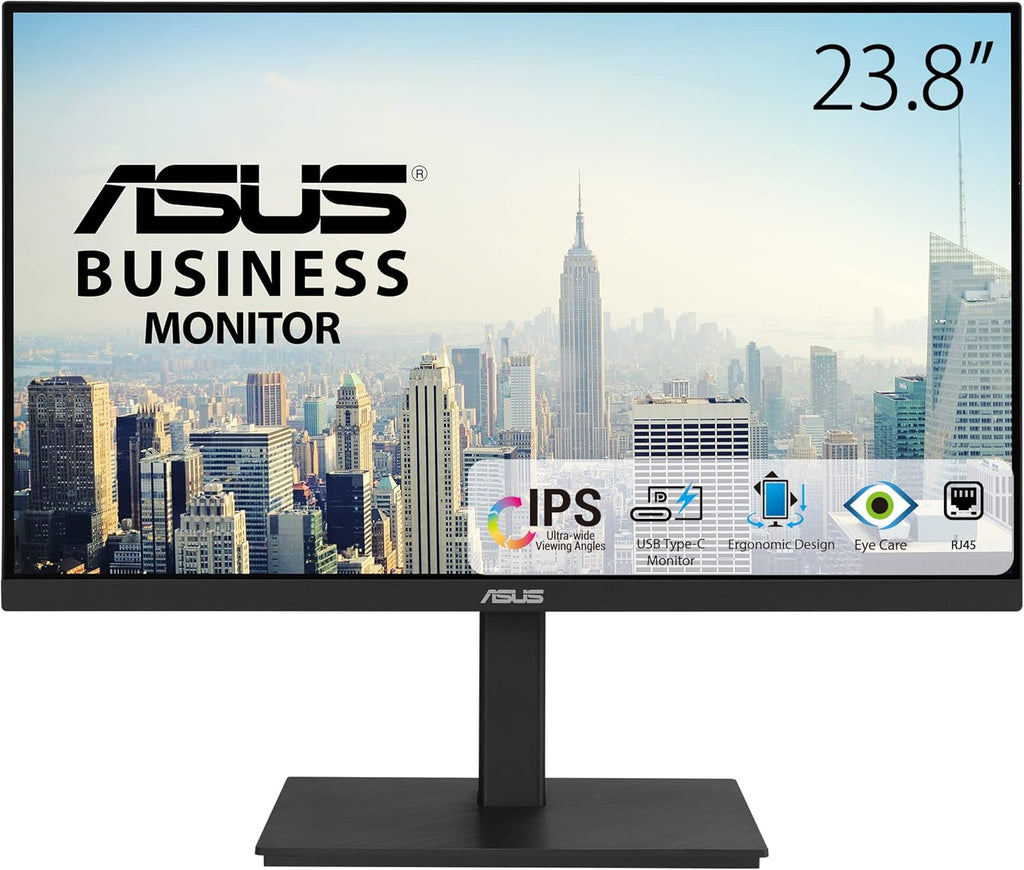 ASUS 23.8" 1080P IPS Monitor with Docking 23.8" 1080P Business Monitor with Webcam and Speakers