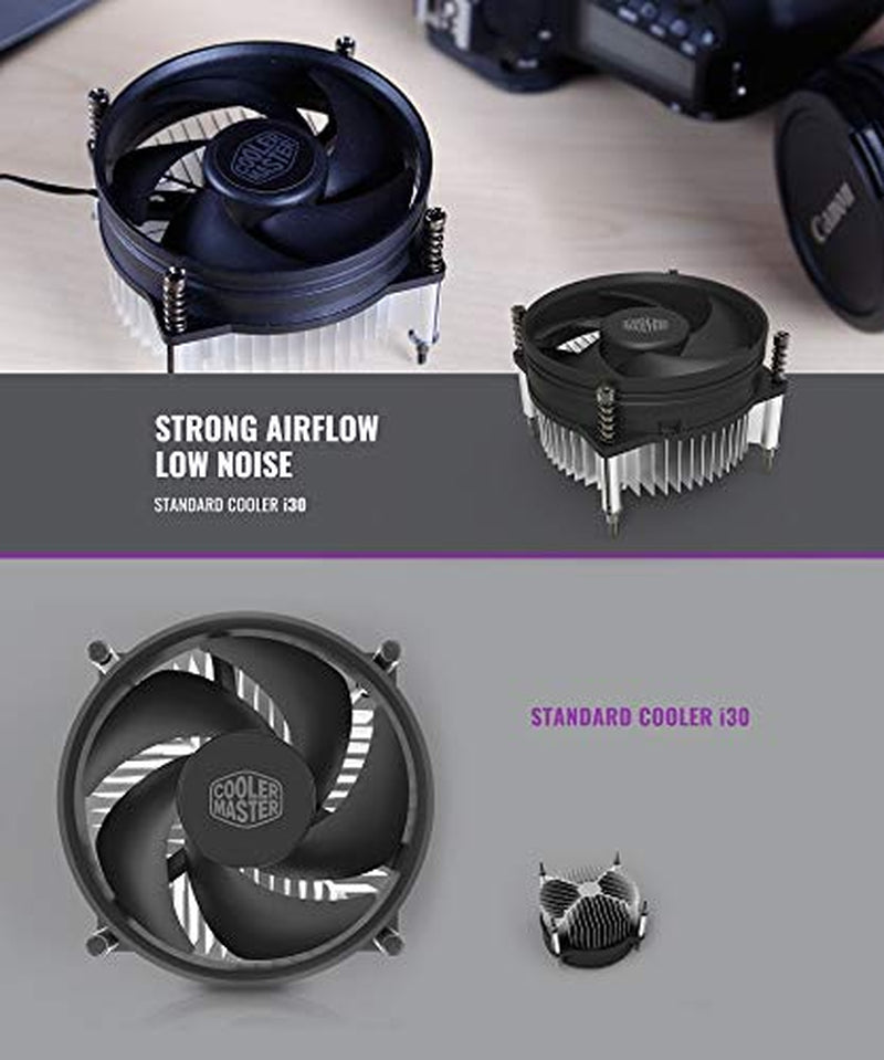 Cooler Master I30 CPU Cooler - 92Mm Low Noise Cooling Fan & Heatsink (RH-I30-26FK-R1)- for Intel Socket LGA 1150/1151 / 1155/1156 (I30)