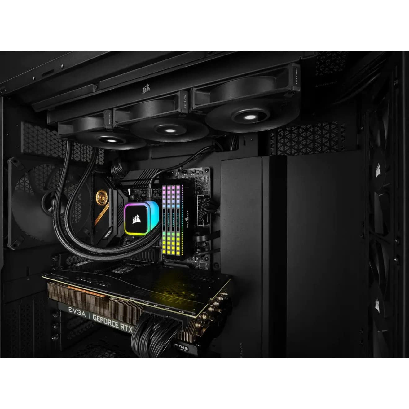 Corsair Icue H115I RGB Elite Liquid CPU Cooler (16 Dynamic RGB Leds, 140Mm AF Elite Series FDB Fans, 280Mm Radiator, Icue Software Compatible, LGA 1700, 1200, 115X, 2066, and AM4 Sockets) Black