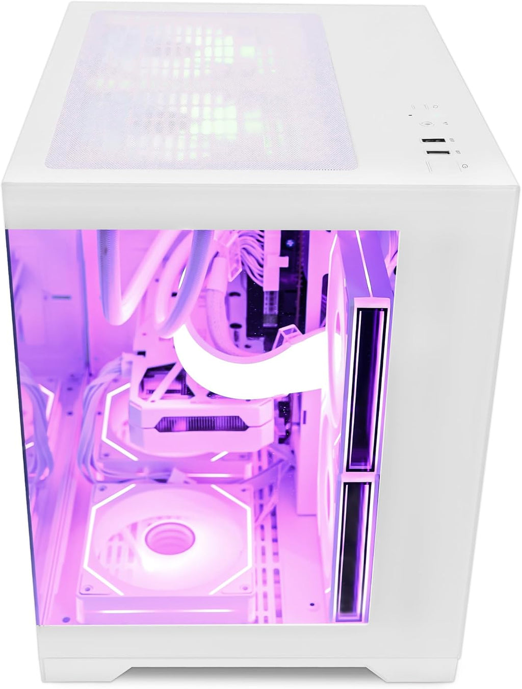 Gaming PC -AMD Ryzen 7 5700X 3.4 Ghz- RX 6500XT 4GB-16GB DDR4 RAM-1TB Pcie SSD-240 Liquid Cooler -Wifi &Bluetooth -ARGB Fans with Software Control-Windows 11 Desktop Computer-White