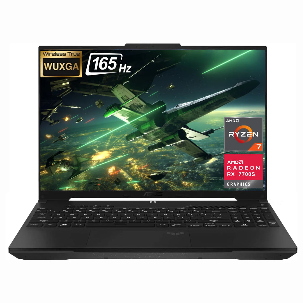 ASUS TUF 2024 Ultimate Gaming Laptop, 16" FHD+ 165Hz, AMD Ryzen 7 7735HS, AMD Radeon RX 7700S, 64GB DDR5 RAM, 1TB SSD, RGB Backlit KB, Wi-Fi 6, W11H, Black