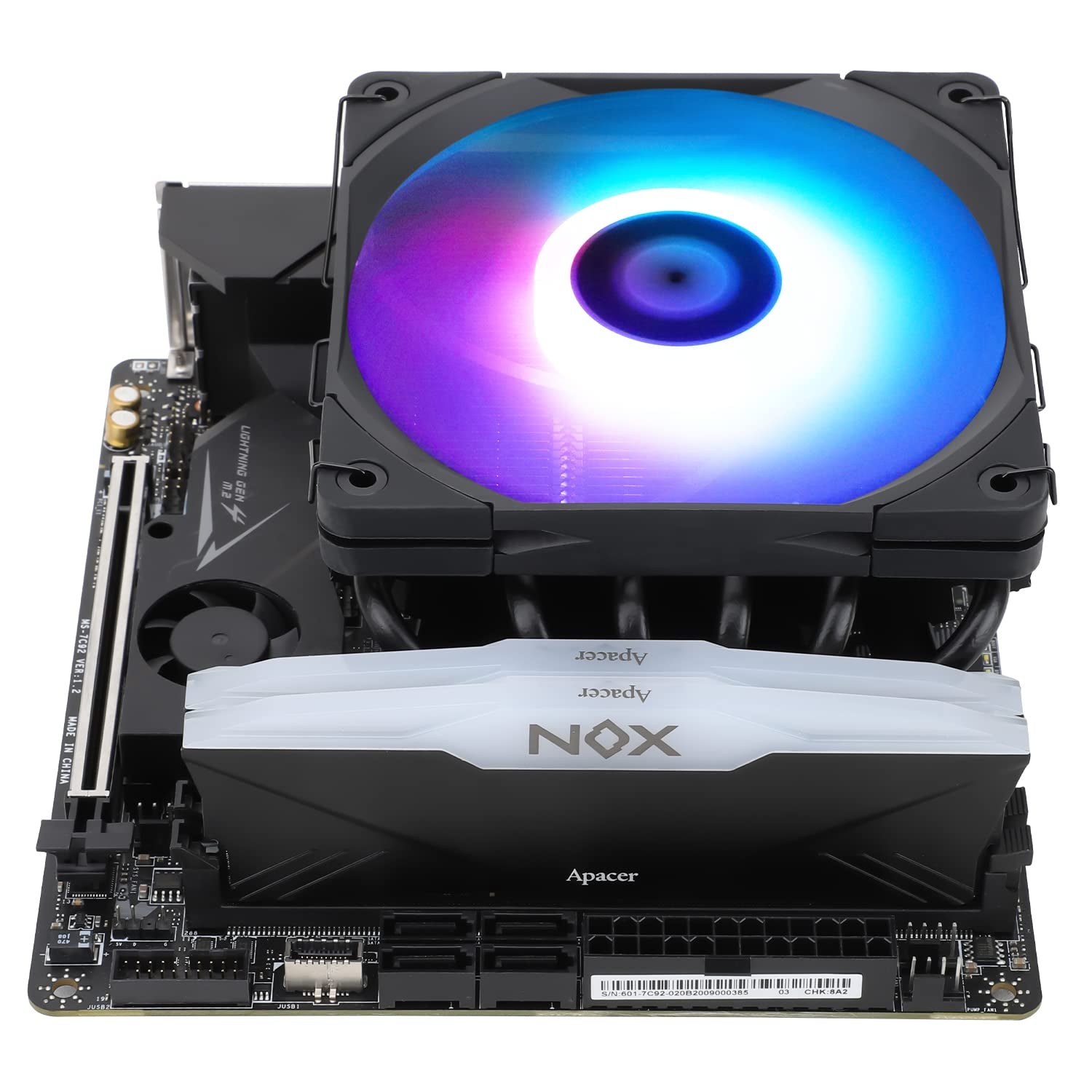 AXP-120-X67 Black ARGB Low Profile CPU Air Cooler with Quite 120Mm TL-C12015B-S Low Profile PWM Fan, 6 Heat Pipes, 67Mm Height, for AMD Am4/Intel LGA 1700/1150/1151/1851/1200/2011/2066