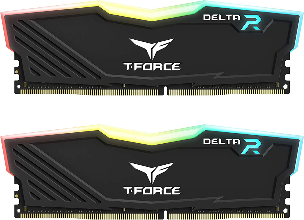 T-Force Delta RGB DDR4 32GB (2X16Gb) 3200Mhz (PC4-25600) CL16 Desktop Memory Module Ram TF3D432G3200HC16FDC01 - Black