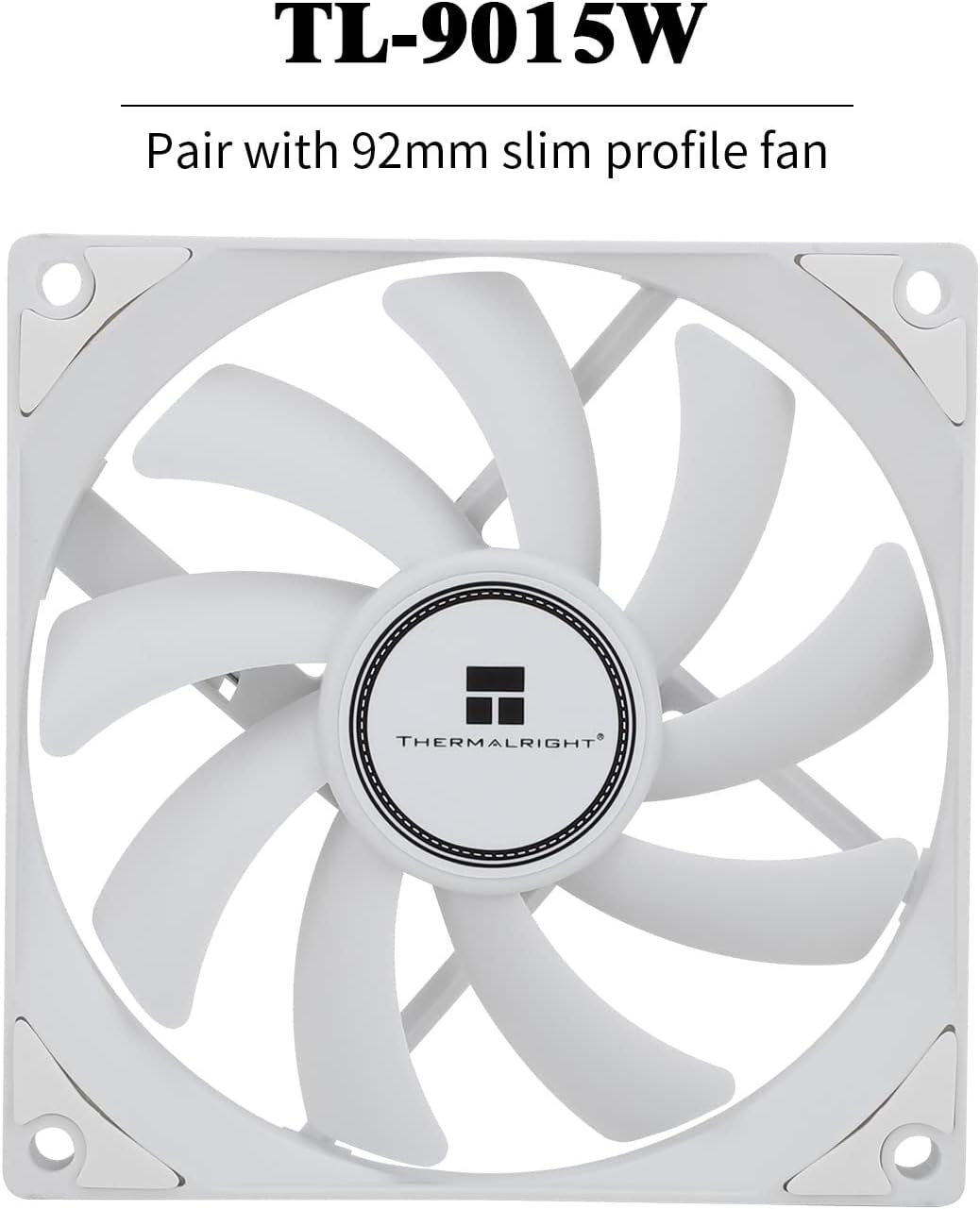AXP90-X53 White Low Profile ITX CPU Air Cooler, 53Mm Height, TL-9015W Slim PWM Fan Low Noise 22.4Dba, Silent ITX CPU Cooler, 2700Rpm,For Am4/Am5/Intel 1150/1151/1155/1156/1200/1700/1851