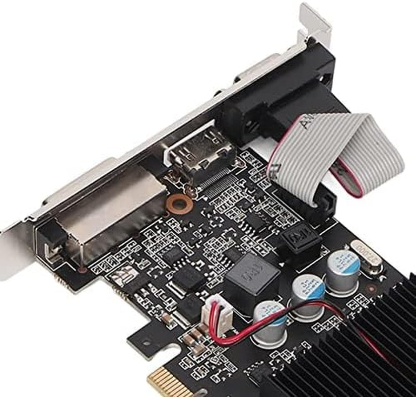 610 Graphics Card, 2GB DDR3, Support Directx 11 64 Bit, Single Fan GPU PC Video Card, PCI Express 2.0, VGA, DVI,