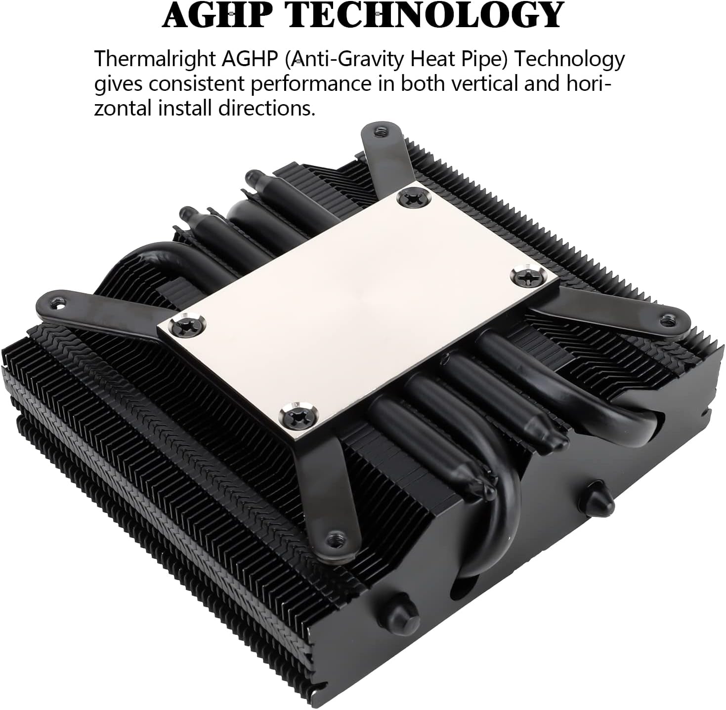 AXP90-X47 Black ITX Low Profile CPU Air Cooler, 47Mm Height Cooling, TL-9015B Slim PWM Fan Low Noise 22.4Dba, 2700RPM Speed, for Am4/Am5/Intel Lga1700/1851/1150/1151/1155/1156/1200(Black)