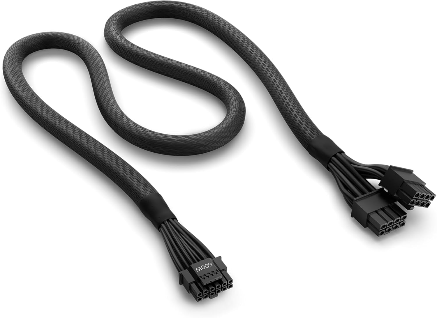12VHPWR Adapter Cable - 12+4-Pin (16-Pin) 12HVPWR to Dual 8-Pin Pcie - Compatible with NVIDIA 40 Series Graphics Cards and Existing  ATX 2.X Psus (Pa-Xg1Bb) - Rated for 600 Watts - Black