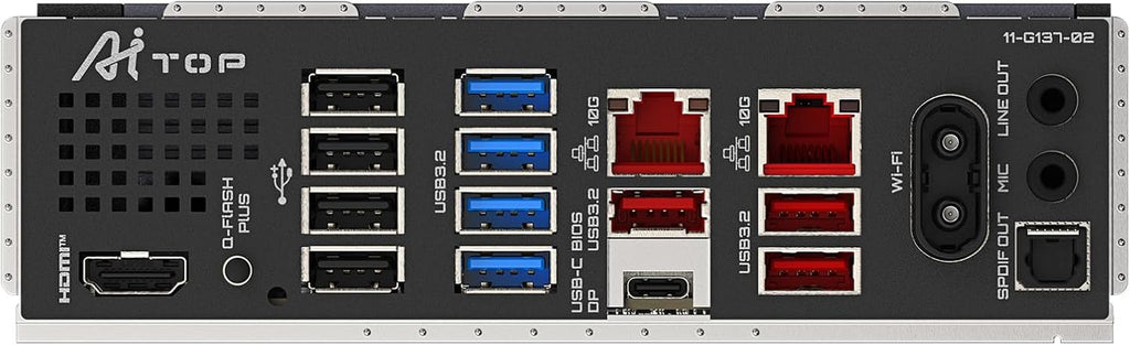 GIGABYTE B850 AI TOP AMD AM5 ATX Motherboard, Support AMD Ryzen 9000/8000/7000 Series, DDR5, 16+2+2 Power Phase, 3X M.2, Pcie 5.0, USB-C, WIFI7, 10Gbe, Ez-Latch, 5-Year Warranty