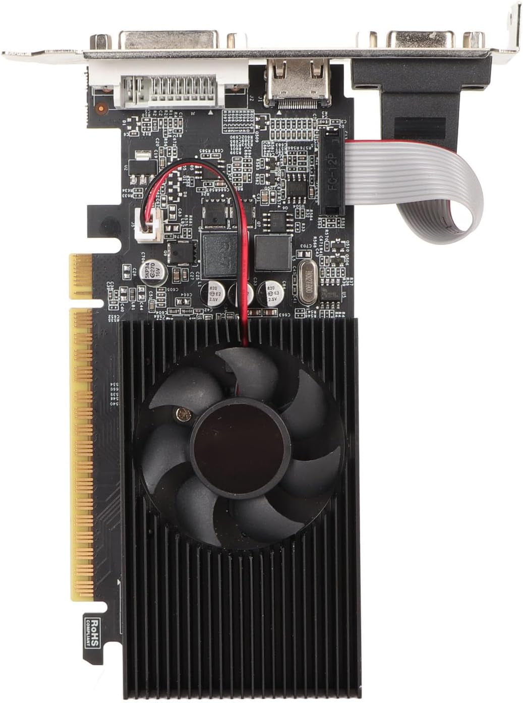 GT730 4GB Gaming Graphics Card, 4GB DDR3 128Bit Discrete Graphics Card, 700Mhz 500Mhz, PCI Express 2.0 X 16, VGA DVI, with Quiet Cooling Fan, for ATX ITX Chassis