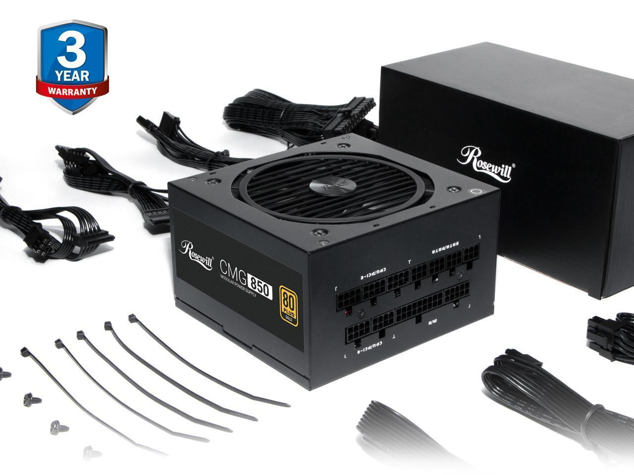 Rosewill CMG Series, CMG850, 850W Fully Modular Power Supply, 80 plus GOLD Certi