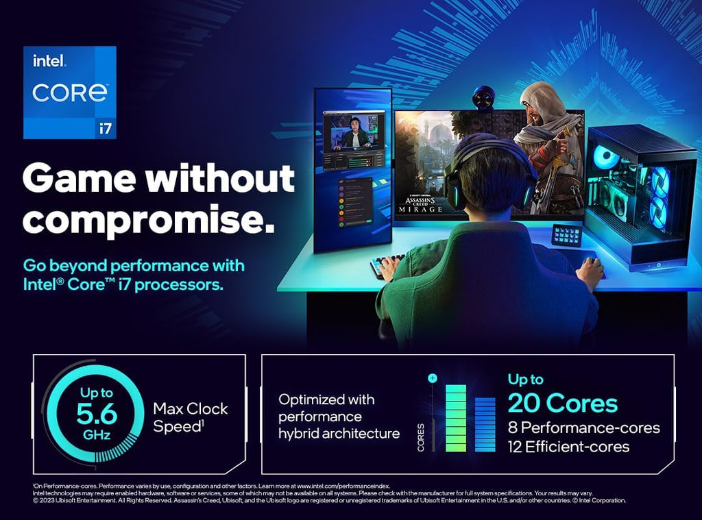 Intel® Core™ I7-14700K New Gaming Desktop Processor 20 Cores (8 P-Cores + 12 E-Cores) with Integrated Graphics - Unlocked