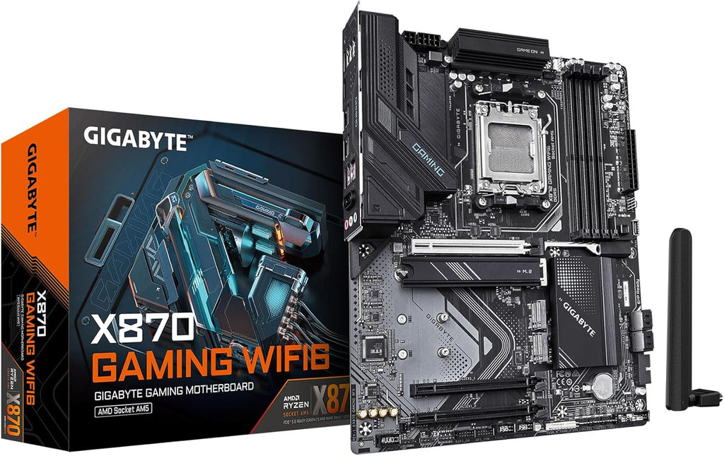 GIGABYTE X870 Gaming WIFI6 AMD AM5 LGA 1718 Motherboard, ATX, DDR5, 3X M.2, Pcie 5.0, USB4, Wifi 6, 2.5Gbe LAN, Ez-Latch, 5-Year Warranty