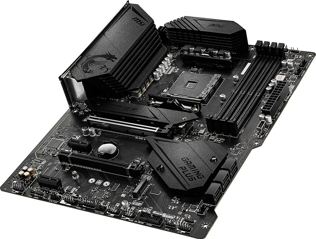MSI MPG B550 Gaming plus V1 Gaming Motherboard (AMD Ryzen 5000, AM4, DDR4, Pcie 4.0, SATA 6Gb/S, M.2, USB 3.2 Gen 2, HDMI/DP, ATX)