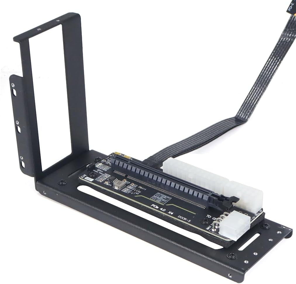 R43SG GEN4 M.2 M-Key to PCIE X16 4.0 External Graphics Card Stand Bracket Compatible with NVME SSD NUC Host Expansion Card Graphics Dock (50Cm)