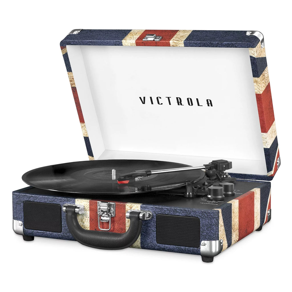Victrola the Journey Bluetooth Suitcase Record Player with 3-Speed Turntable (Union Jack)
