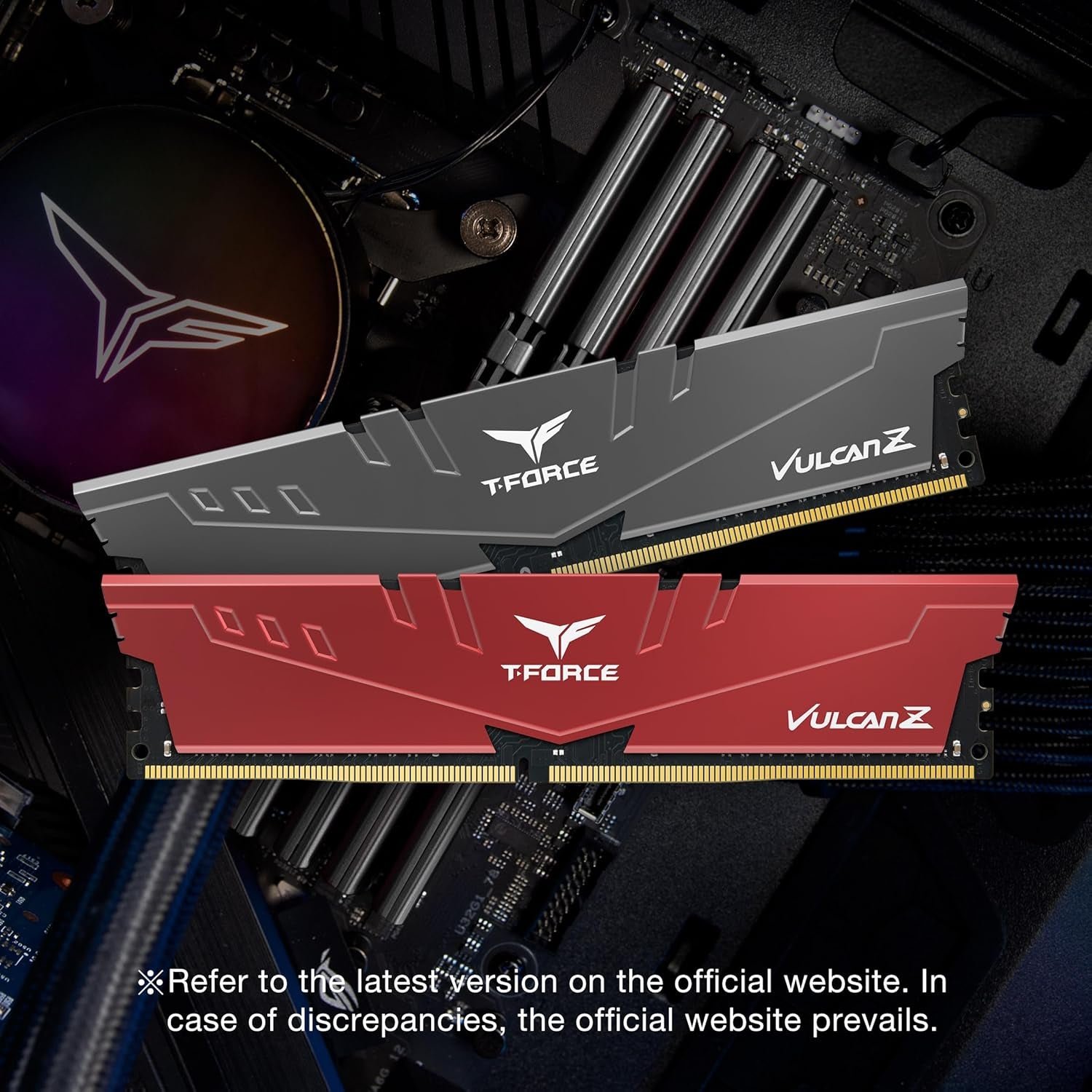 T-Force Vulcan Z DDR4 16GB Kit (2X8Gb) 3600Mhz (PC4-28800) CL18 Desktop Memory Module Ram TLZGD416G3600HC18JDC01 - Gray