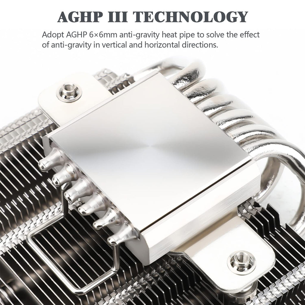 AXP120-X67 Low Profile CPU Air Cooler with Quite 120Mm TL-C12015 PWM Fan, 6 Heat Pipes, 67Mm Height Cooling, for AM4/ Am5,Intel LGA 1700/1851/1150/1151/1200/2011