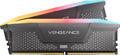 CORSAIR Vengeance RGB RS DDR5 RAM 64GB (2X32Gb) up to 5200Mhz CL40-40-40-77 1.25V AMD Expo Intel XMP Computer Desktop Memory – Gray (CMG64GX5M2B5200Z40)