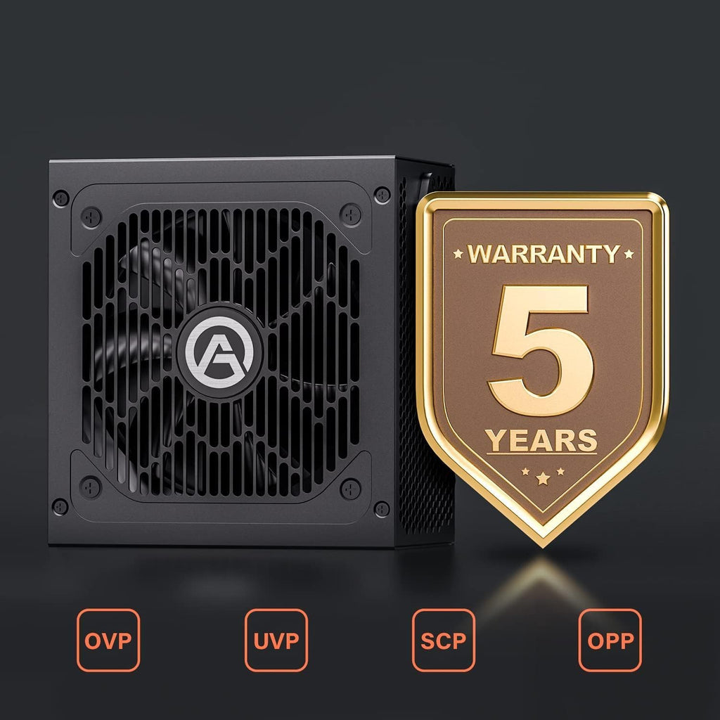 AGV Series 500W Power Supply, 80 plus Bronze Certified, Non Modular Power Supply, 5 Year Warranty