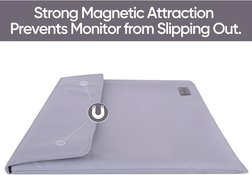 Portable Monitor & Sleeve, 16.1'' 100% Srgb FHD Laptop Monitor & PU Sleeve Bag Combination