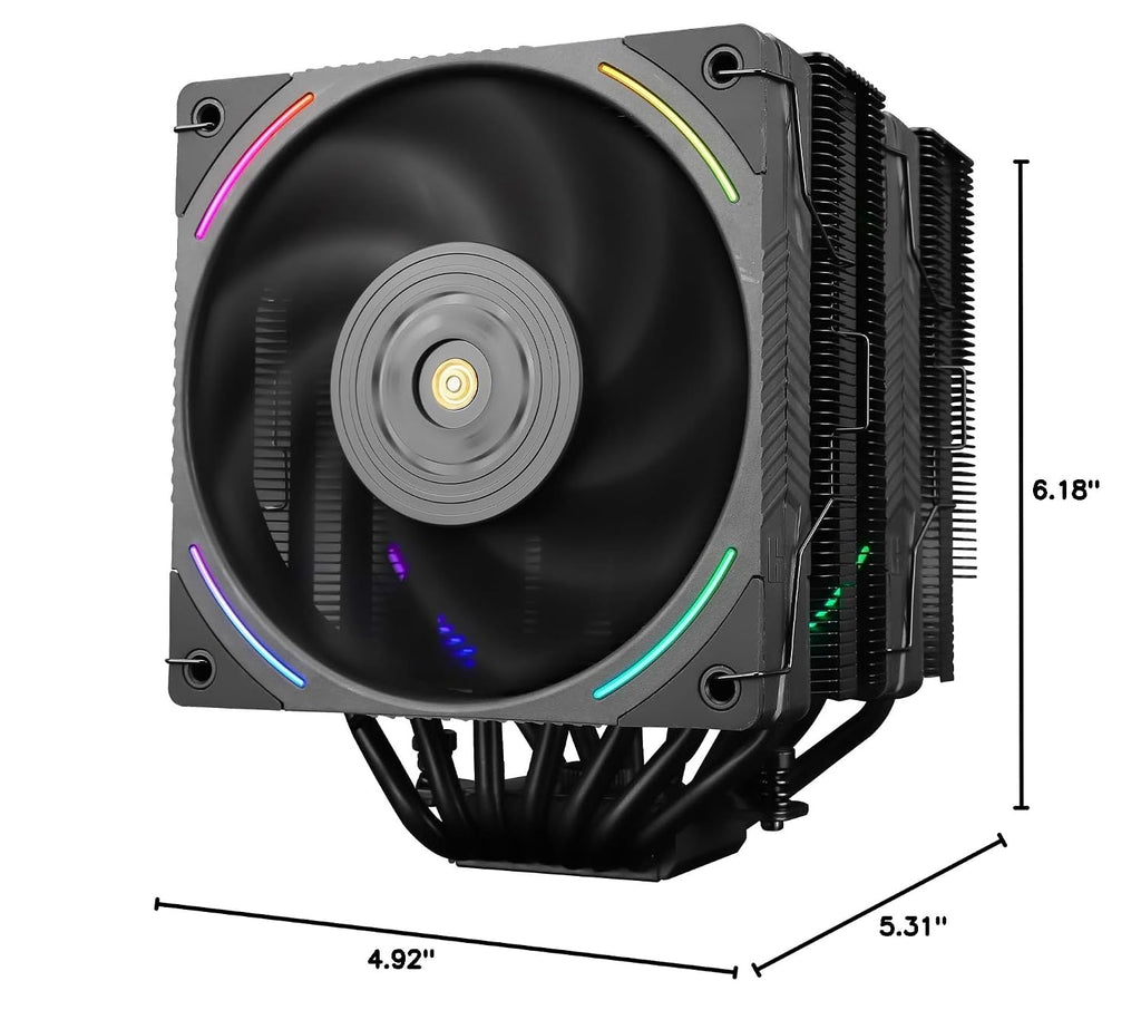 Phantom Spirit 120 EVO CPU Air Cooler, 7 Heat Pipes CPU Cooler,Dual 120Mm TL-K12 PWM Fans, 2150RPM, for AM4 /Am5/Intel 1851/1700/115X/1200/2011, PC Cooling