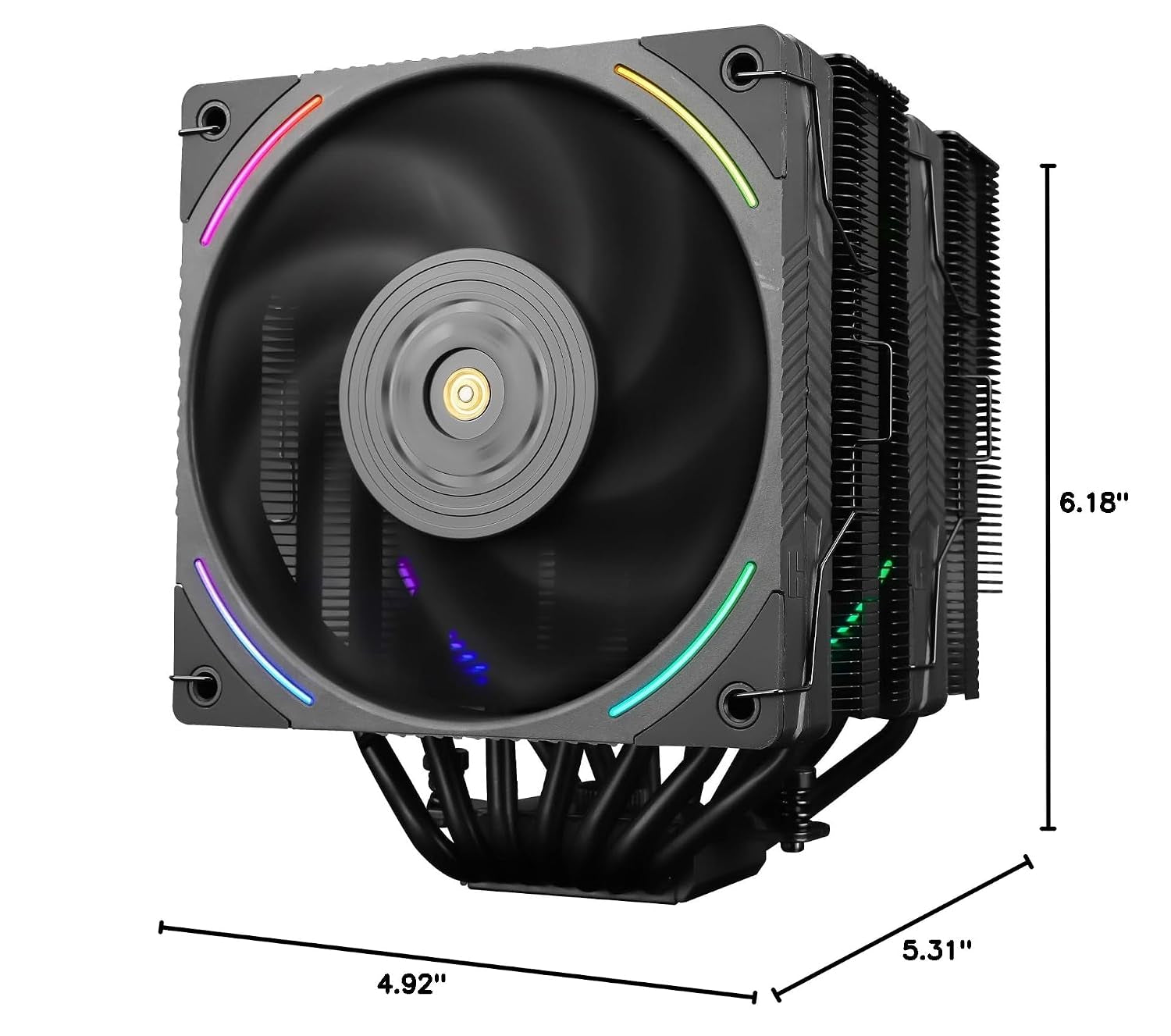 Phantom Spirit 120 EVO CPU Air Cooler, 7 Heat Pipes CPU Cooler,Dual 120Mm TL-K12 PWM Fans, 2150RPM, for AM4 /Am5/Intel 1851/1700/115X/1200/2011, PC Cooling