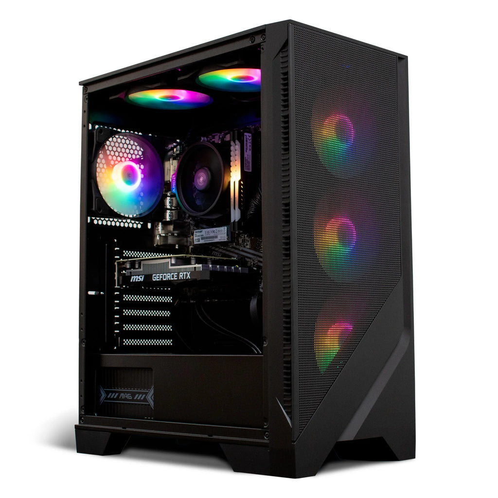 NSX Gaming Tomcat Desktop PC, Ryzen 5 5500, RTX 3050, 16GB RAM, 512GB SSD, W11, Wi-Fi