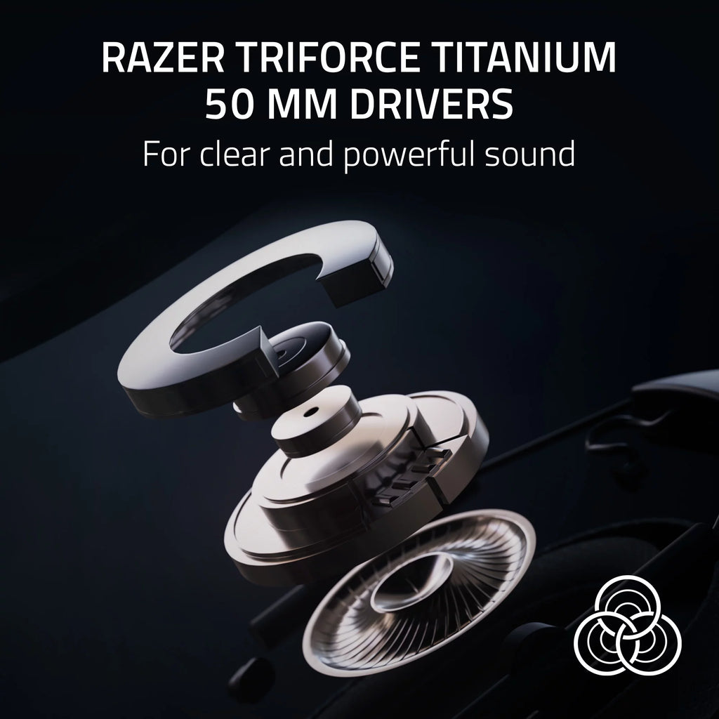 Razer Blackshark V2 Pro Wireless PC Gaming Headset, 2.4Ghz, BT, Hyperspeed Wireless, 70Hr Battery, 320G, Black