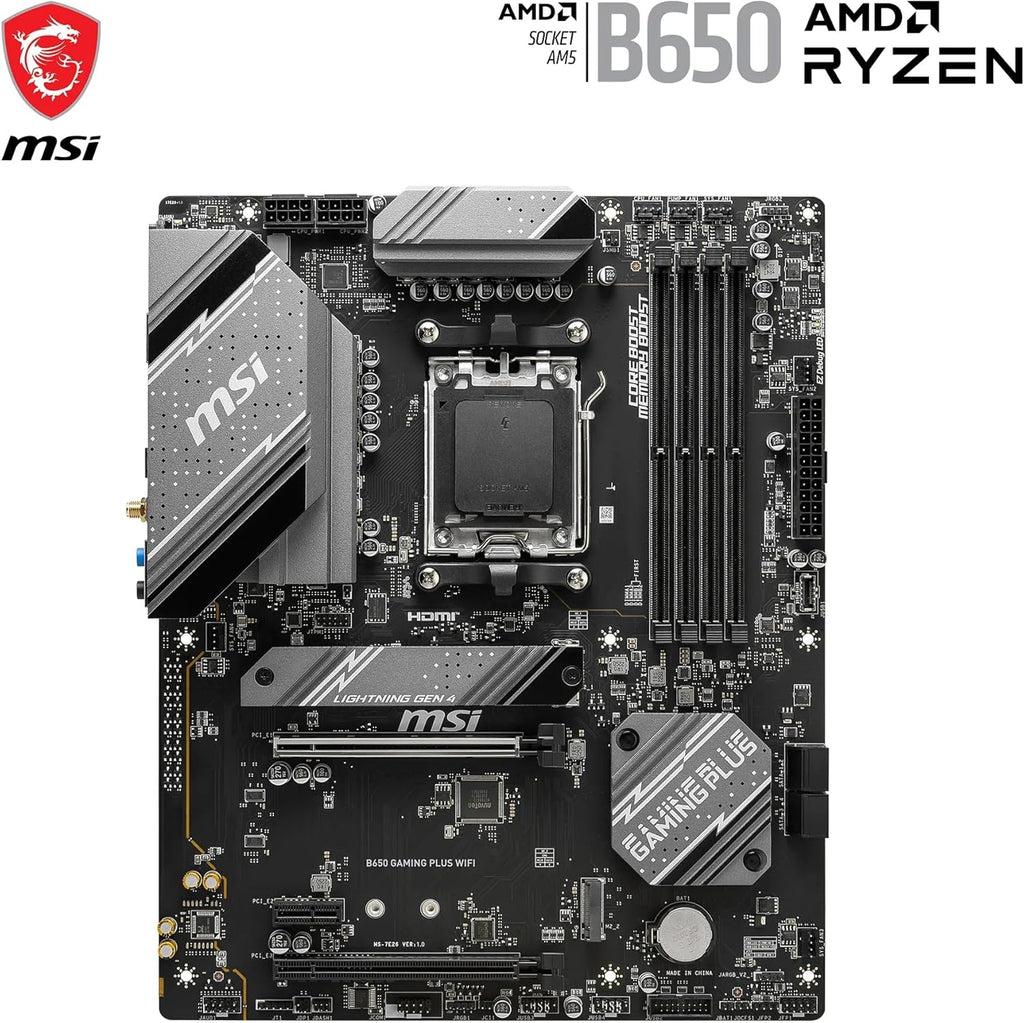 MSI B650 Gaming plus Wifi Motherboard AMD B650 Socket AM5 ATX