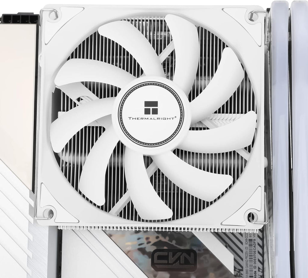 AXP90-X53 White Low Profile ITX CPU Air Cooler, 53Mm Height, TL-9015W Slim PWM Fan Low Noise 22.4Dba, Silent ITX CPU Cooler, 2700Rpm,For Am4/Am5/Intel 1150/1151/1155/1156/1200/1700/1851