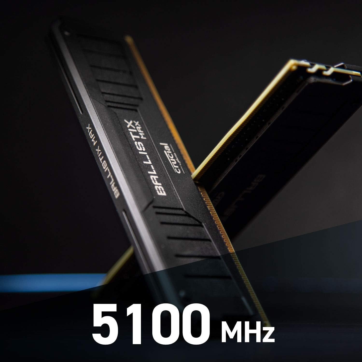 Crucial  MAX BLM2K8G51C19U4B 5100 Mhz, DDR4, DRAM, Desktop Gaming Memory Kit, 16GB (8GB X2) CL19, Black
