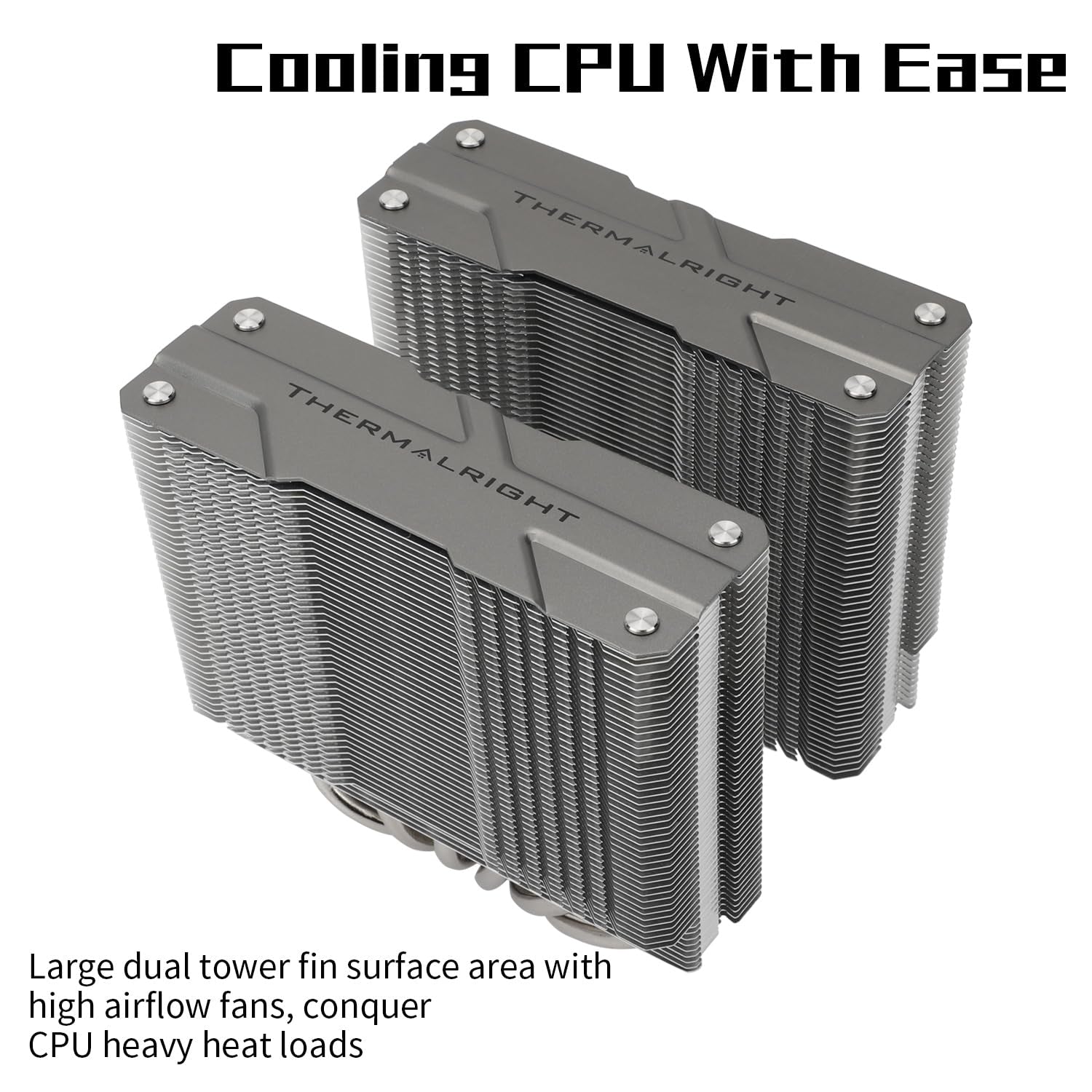 Peerless Assassin 120 CPU Air Cooler, 6 Heat Pipes, Dual 120Mm TL-C12 PWM Fan, Aluminium Heatsink Cover, AGHP Technology, for AMD Am4/Am5/Intel LGA 1700/115X/1851/1200/2011/2066 (PA120