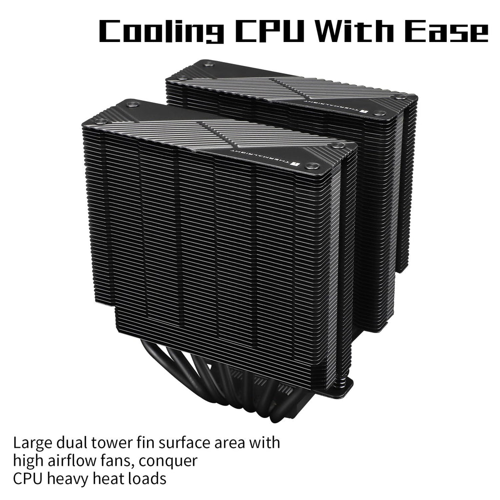 Phantom Spirit 120 EVO CPU Air Cooler, 7 Heat Pipes CPU Cooler,Dual 120Mm TL-K12 PWM Fans, 2150RPM, for AM4 /Am5/Intel 1851/1700/115X/1200/2011, PC Cooling