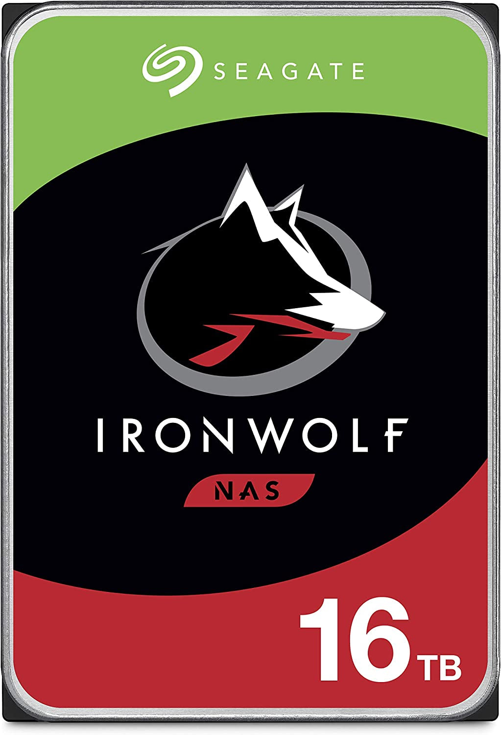 Seagate Ironwolf 16TB NAS Internal Hard Drive HDD – CMR 3.5 Inch SATA 6GB/S 7200 RPM 256MB Cache for Raid Network Attached Storage, with Rescue Service (ST16000VN001)