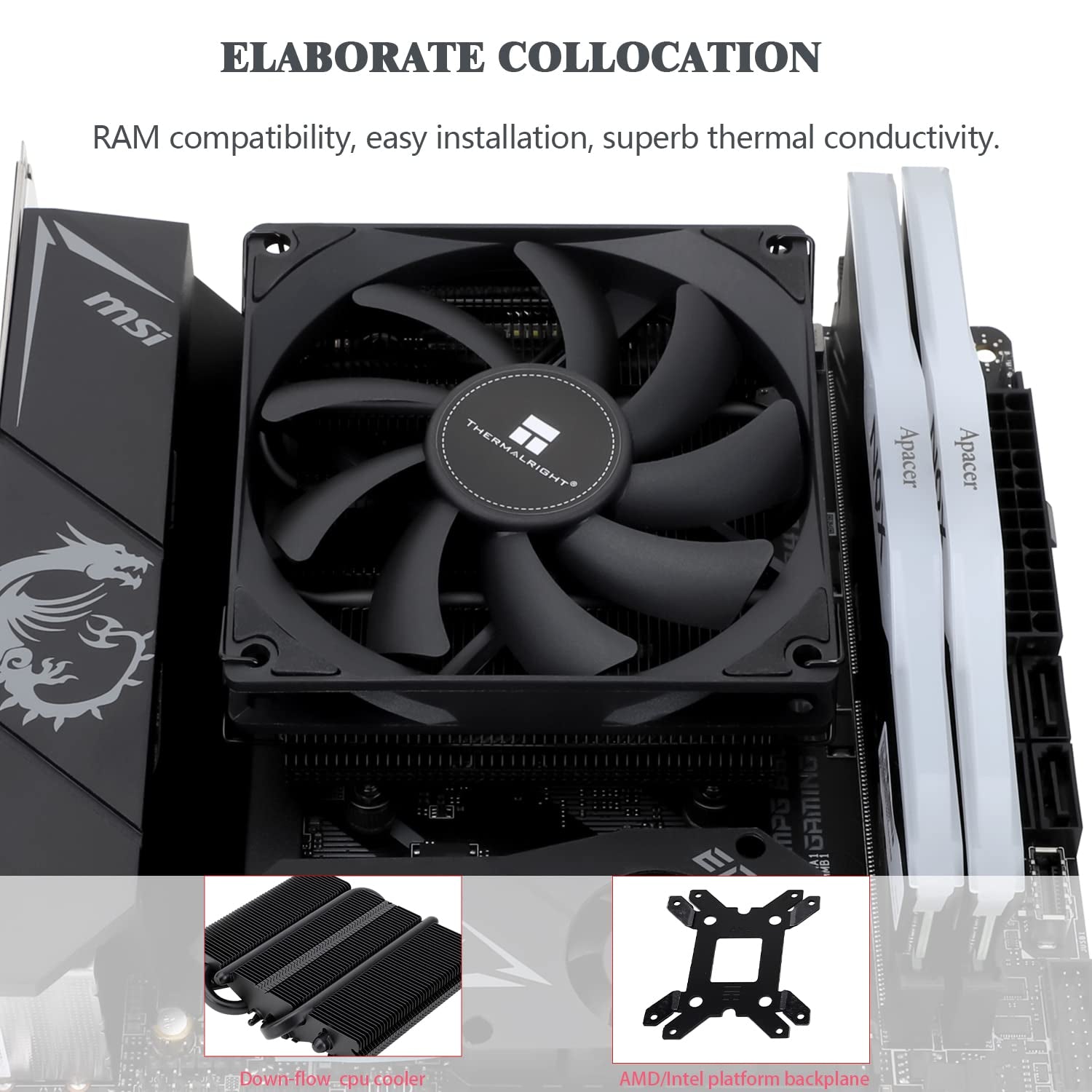 AXP90 X36 Black Low Profile CPU Cooler, with 92Mm TL-9015B Slim PWM Fan, ITX CPU Cooler, AGHP Technology, 36Mm Height,For AMD AM4 Am5/Intel 1150/1151/1155/1851/1200/1700(AXP90 X36 Black)