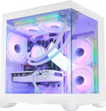 Gaming PC -AMD Ryzen 7 5700X 3.4 Ghz- RX 6500XT 4GB-16GB DDR4 RAM-1TB Pcie SSD-240 Liquid Cooler -Wifi &Bluetooth -ARGB Fans with Software Control-Windows 11 Desktop Computer-White