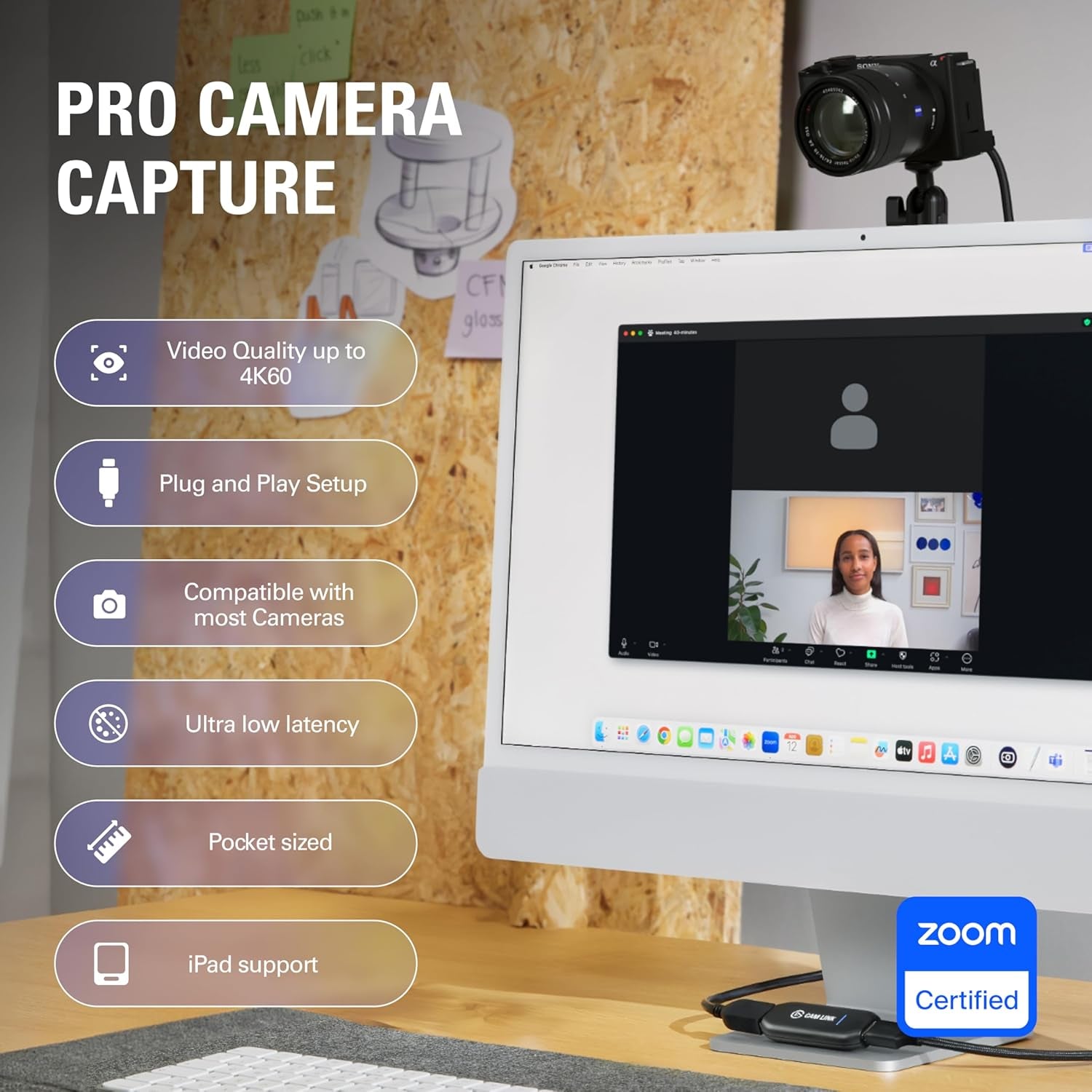 Cam Link 4K Capture Card for DSLR, Camcorder, Action Cam | HDMI to USB 3.0, Stream in 1080P60 or 4K30/60, Ultra-Low Latency, Works with OBS, Zoom, Discord, Pc/Mac/Ipad Compatible