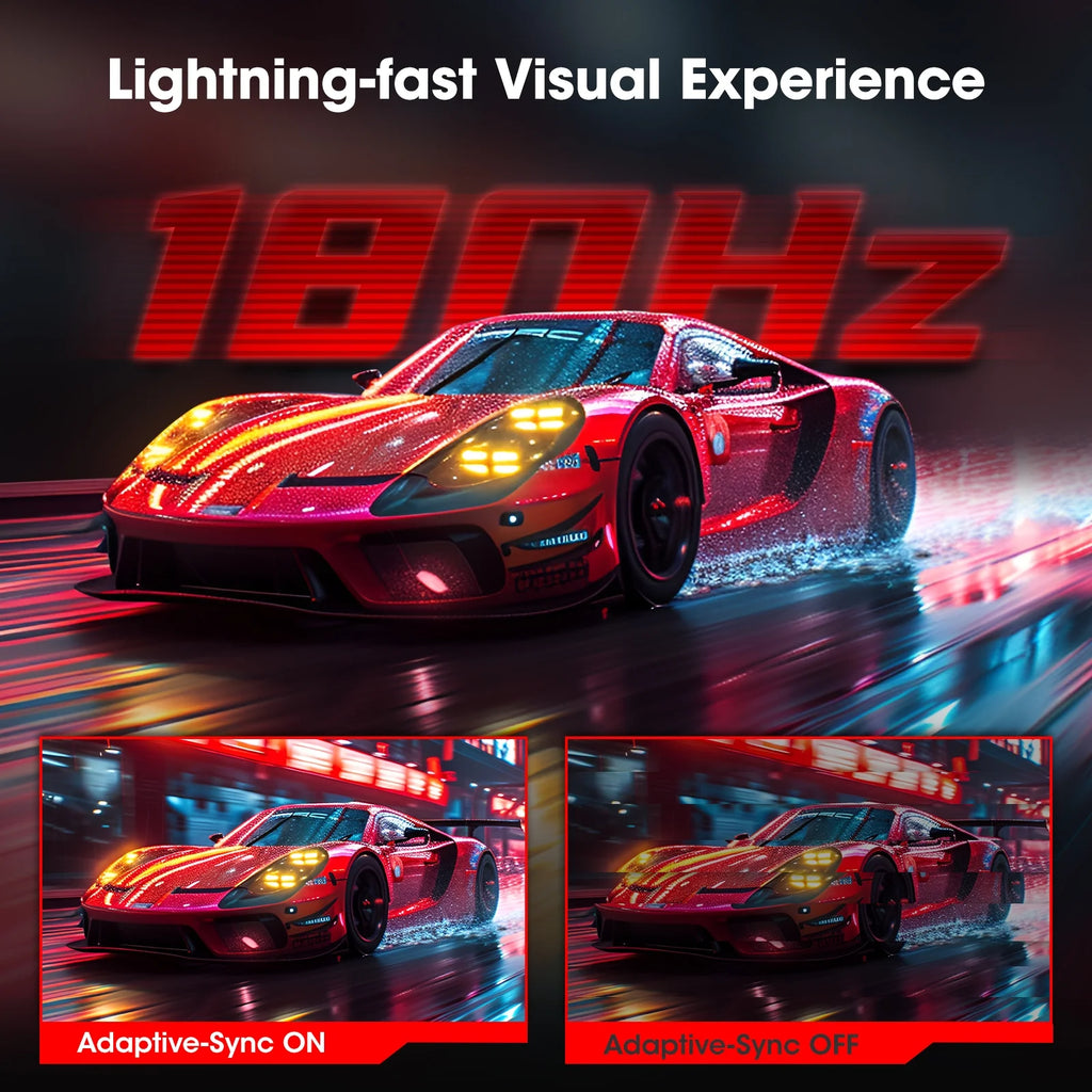 KOORUI 27 Inch 1440P Curved Gaming Monitor, 180Hz QHD Computer Monitor, 1Ms Adaptive-Sync, Hdmi/Displayport, 27E6QCA