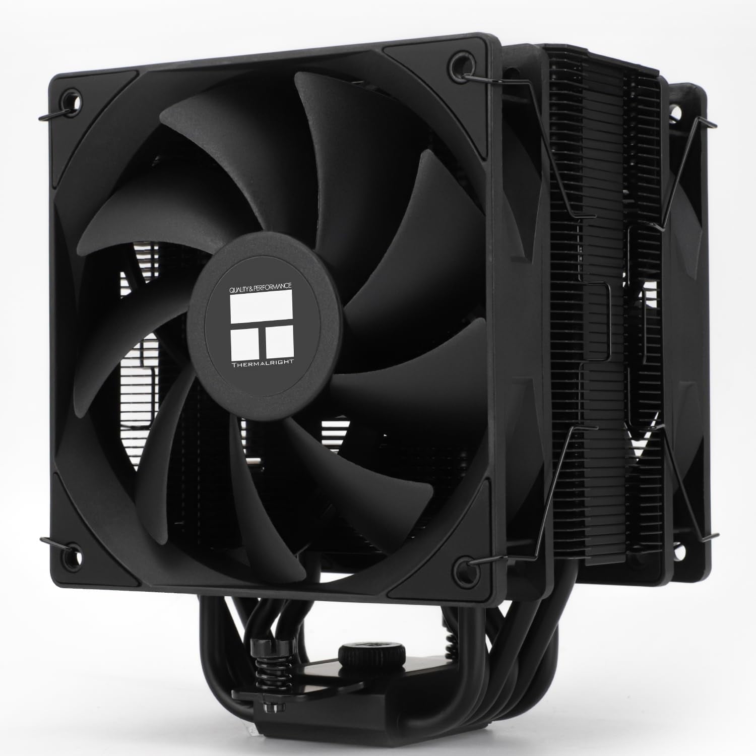 Burst Assassin 120 EVO DARK CPU Cooler, 2*120Cm PWM Quiet Fan CPU Air Cooler with 1500RPM Speed,Brushed Black Top,For Intel LGA1851/1700/1150/1151/1200&AM4/ AM5, Computer CPU Cooler,Black