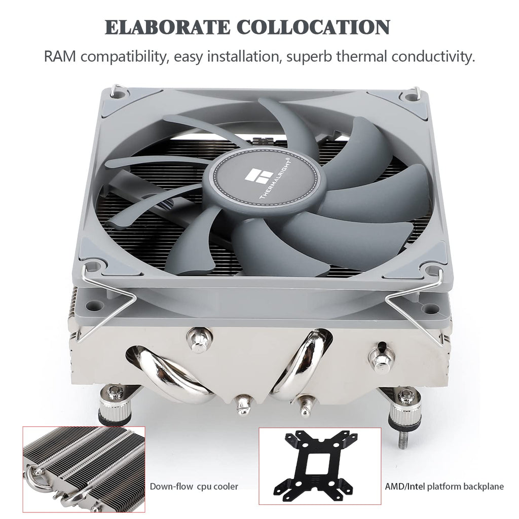 AXP90 X47 Low Profile CPU Cooler, with 92Mm TL-9015 Slim PWM Fan, ITX CPU Cooelr Fan, 47Mm Height,For AMD AM4 Am5/Intel 1150/1151/1155/11851/1200/1700(AXP90 X47)
