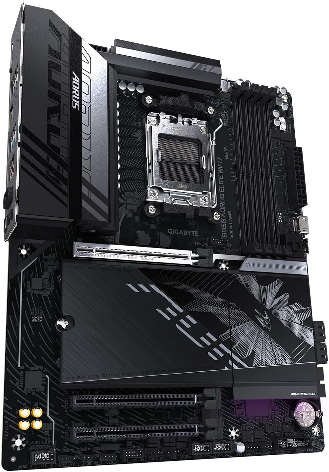 GIGABYTE B850 AORUS Elite WIFI7 AMD AM5 ATX Motherboard, Support AMD Ryzen 9000/8000/7000 Series, DDR5, 14+2+2 Power Phase, 3X M.2, Pcie 5.0, USB-C, WIFI7, 2.5Gbe LAN, Ez-Latch, 5-Year Warranty